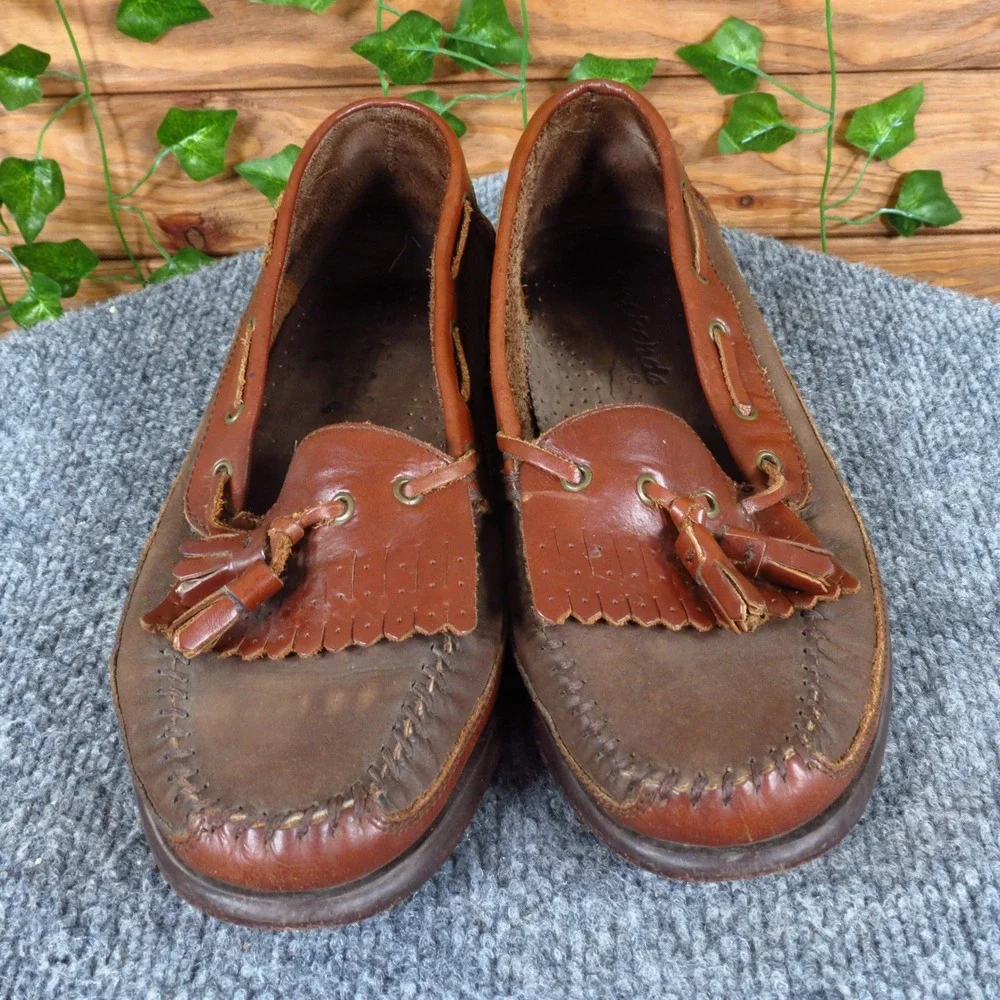 Weekends Men's Kiltie‎ Tassel Loafer Size 8 Brown Leather Casual